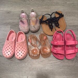 Toddler girls size 6 summer shoe lot